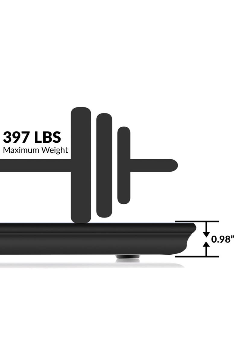 Smart Scale Body Composition Analyzer w/ Smartphone App, Alternate, color, Black