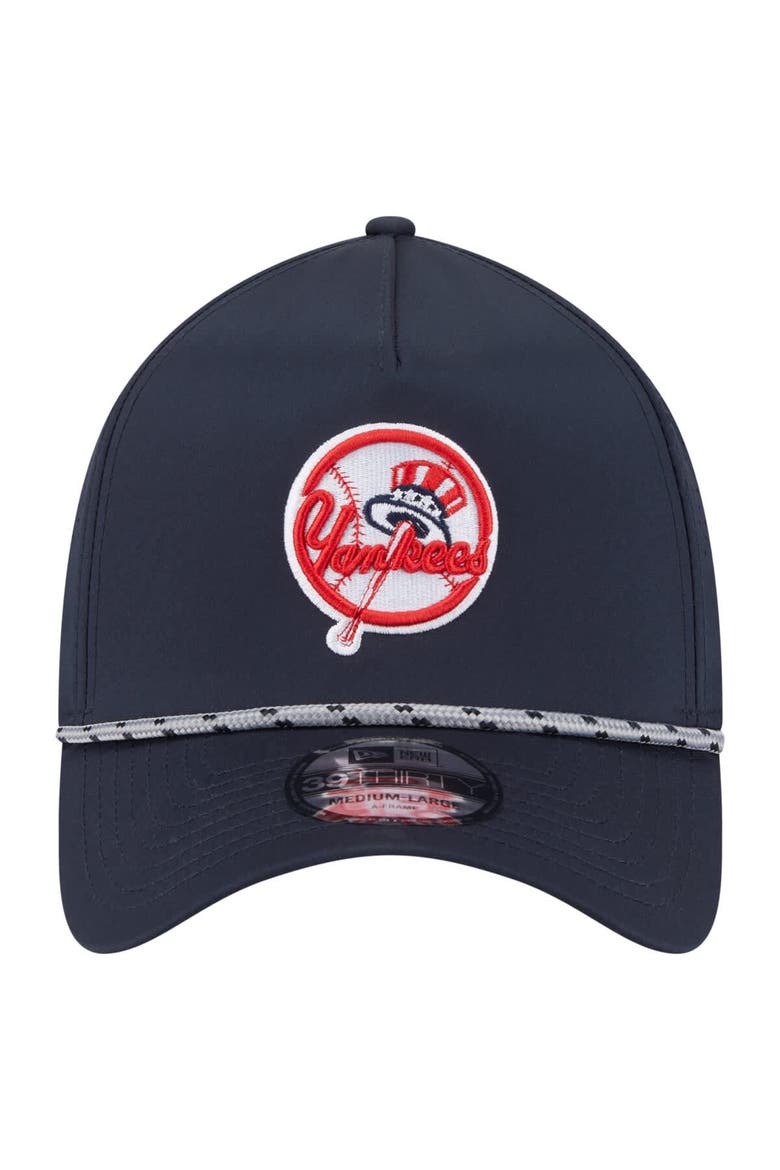 Men's New Era  Navy New York Yankees 39THIRTY A-Frame Perforated Flex Hat, Alternate, color, Navy