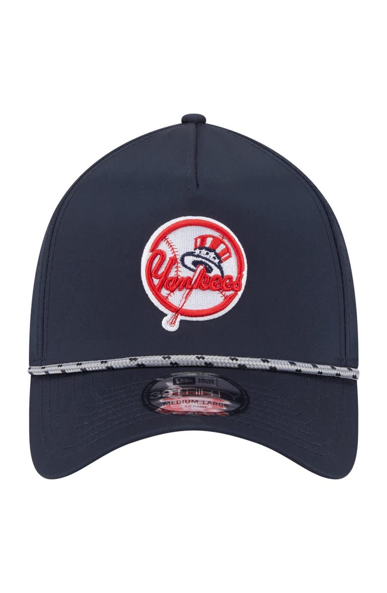 New Era Men's New Era Navy New York Yankees 39THIRTY A-Frame Perforated Flex Hat, Alternate, color, Navy