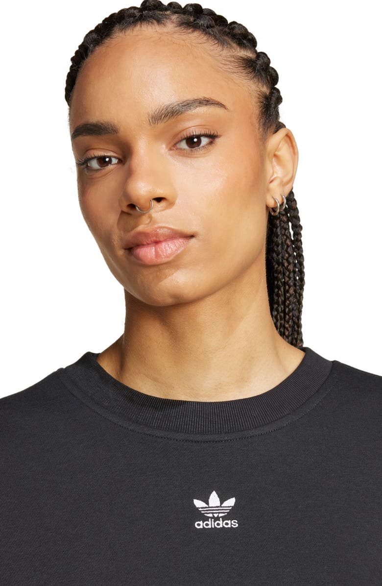 adidas Trefoil Essentials Crewneck Sweatshirt, Alternate, color, 