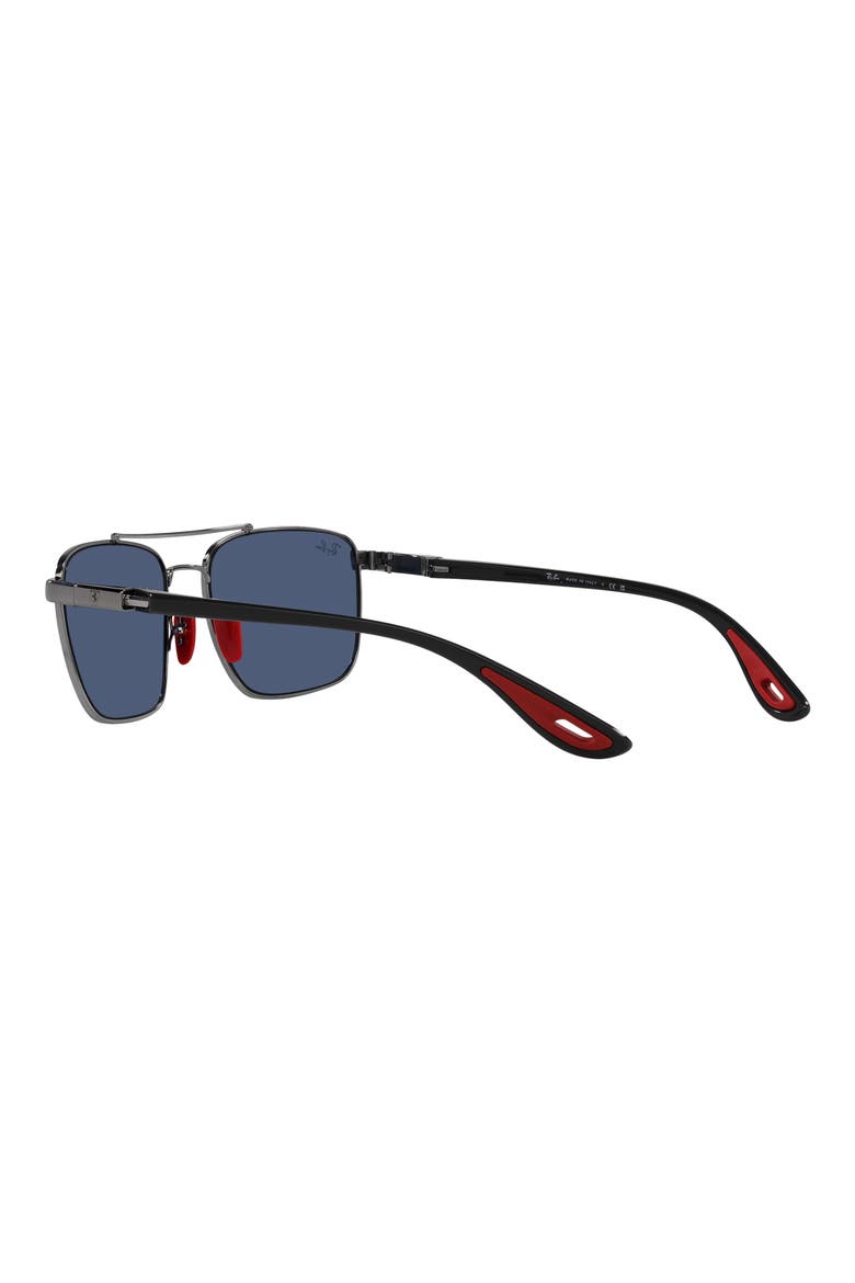 58mm Square Sunglasses, Alternate, color, DARK BLUE
