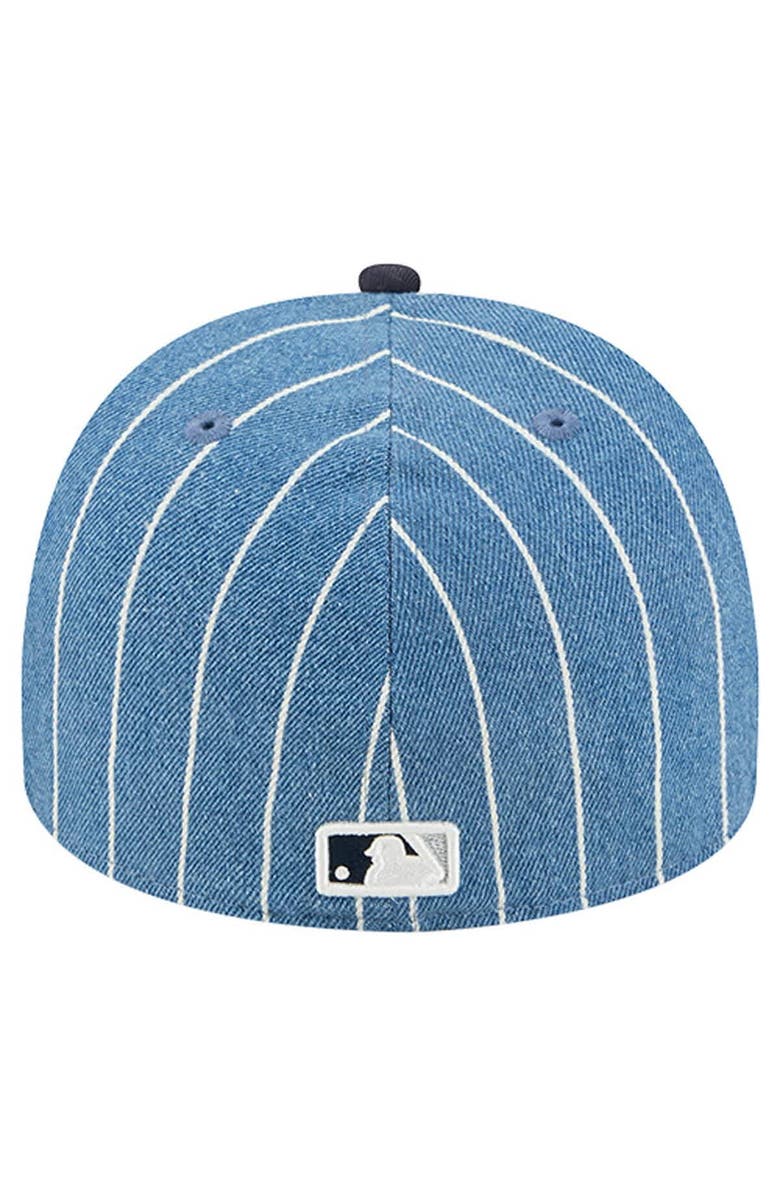 New Era Men's New Era  Blue/Navy New York Yankees Parallel A-Frame 59FIFTY Fitted Hat, Alternate, color, Blue