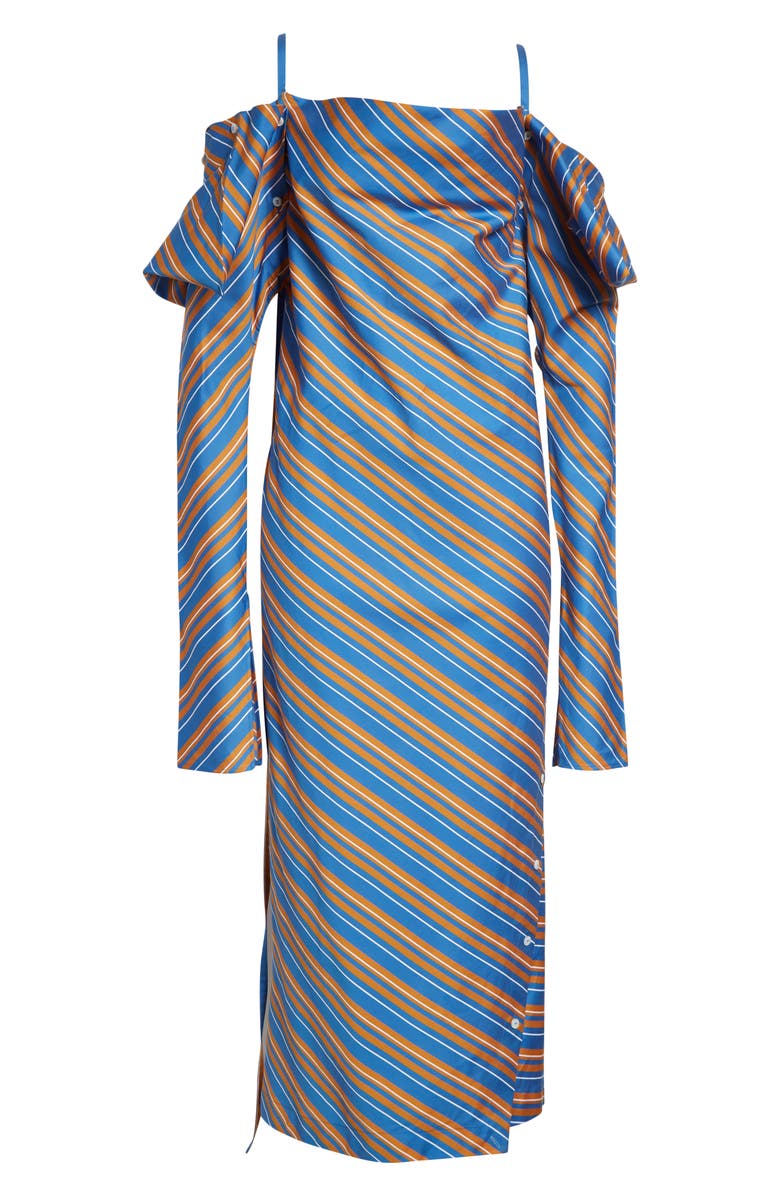 SETCHU Origami 1 Convertible Long Sleeve Cotton & Silk Dress, Main, color, Sunlight Stripe