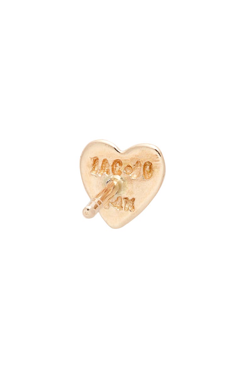 Enamel Heart Stud Earrings, Alternate, color, GREEN