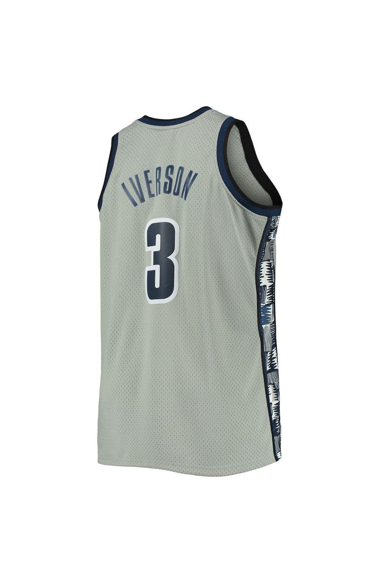 Mitchell & Ness Men's Mitchell & Ness Allen Iverson Gray Georgetown Hoyas Big & Tall 1995/96 Replica Player Jersey, Alternate, color, Gray