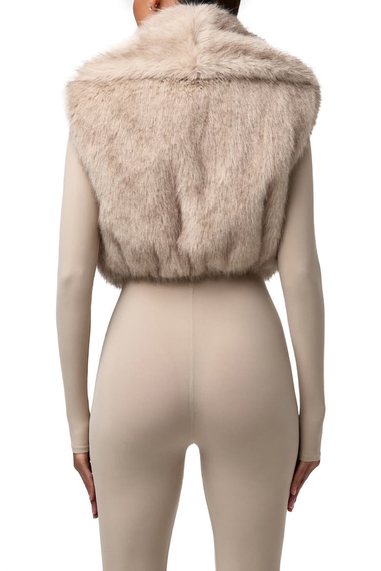 Faux Fur Plush Vest, Alternate, color, TAUPE