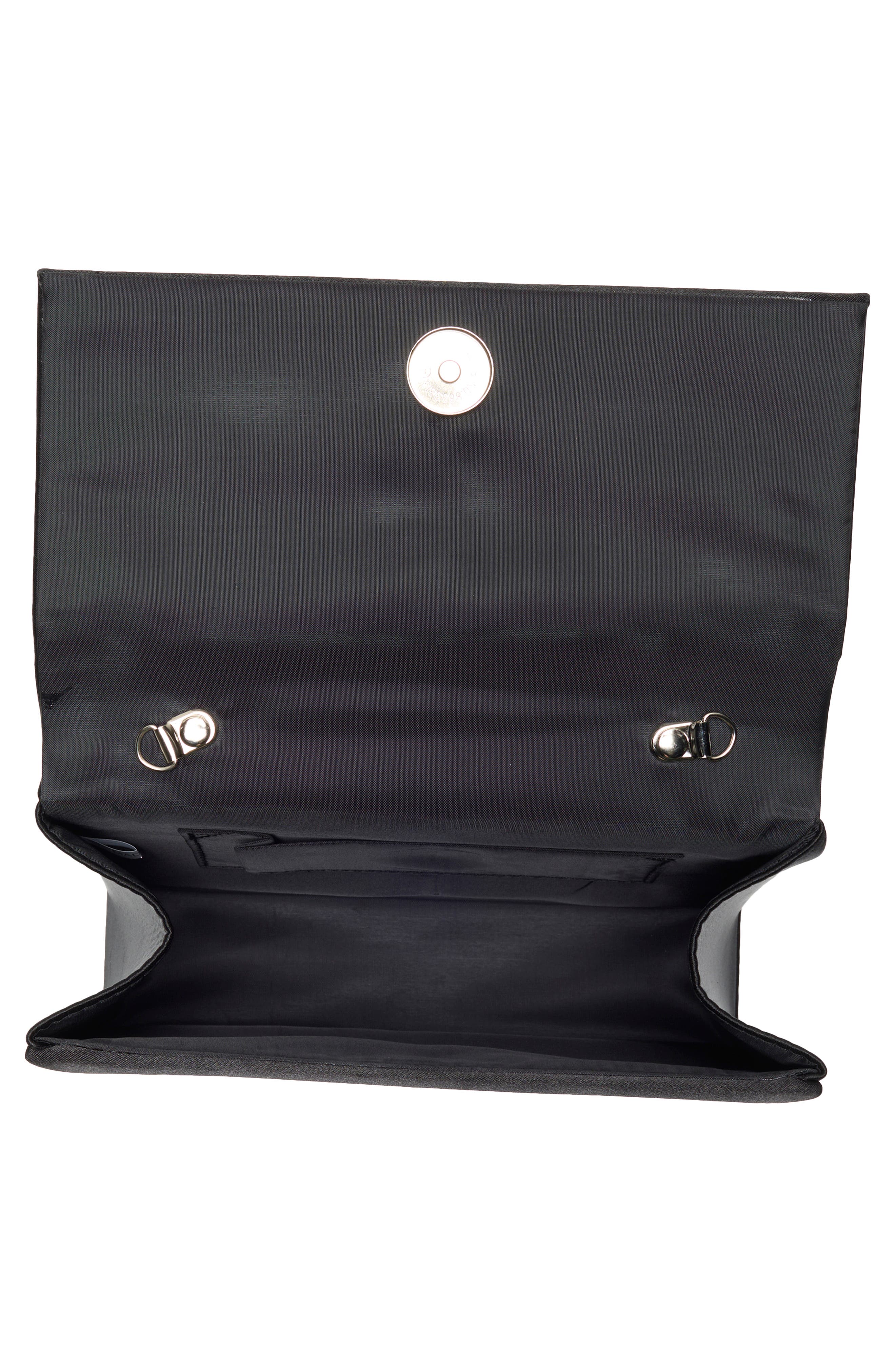 ALESSIA BIANCHI Crystal Bow Evening Bag, Alternate, color, Black