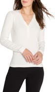 NIC+ZOE Trimmed Knit Rib V-Neck Top