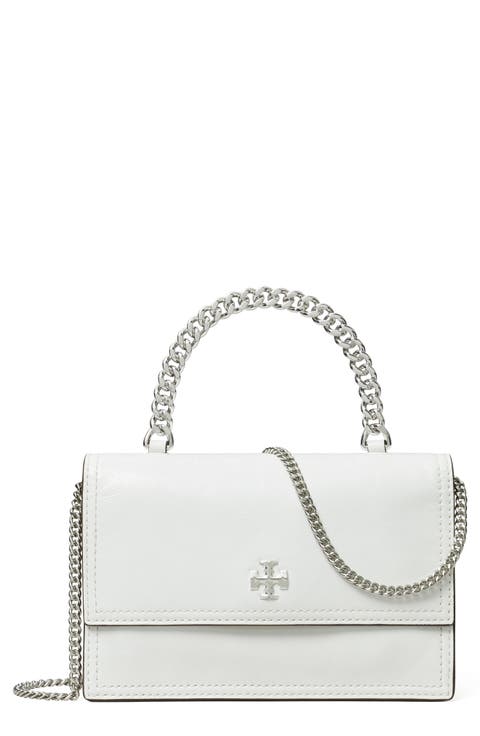 Kira Distressed Mini Top Handle Wallet on a Chain