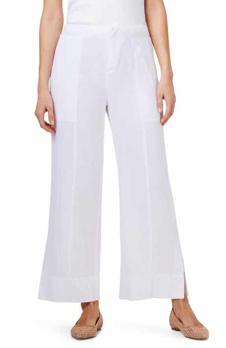 NIC+ZOE Rumba Park Wide Leg Crop Organic Linen Blend Pants