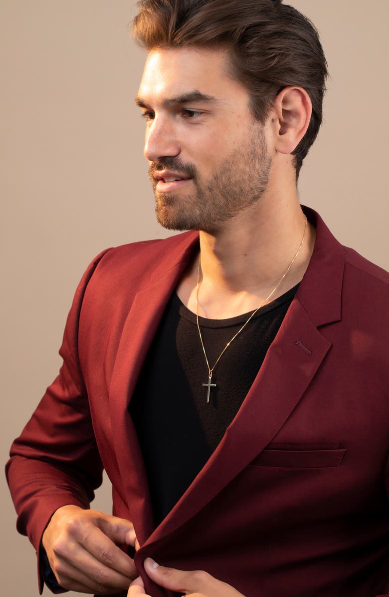 Bony Levy Men's 14K Gold Cross Pendant Necklace, Alternate, color, 