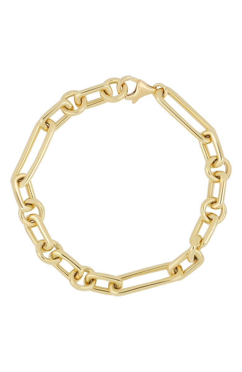 Bony Levy 14K Gold Mixed Link Chain Bracelet, Main, color, 14K Yellow Gold