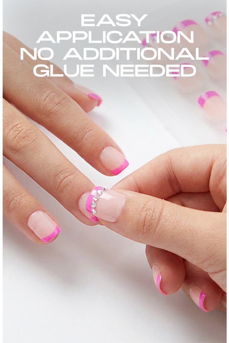 Kids' 24-Piece French Tip Press-On Nails, Alternate, color, OPEN MISCELLANEOUS