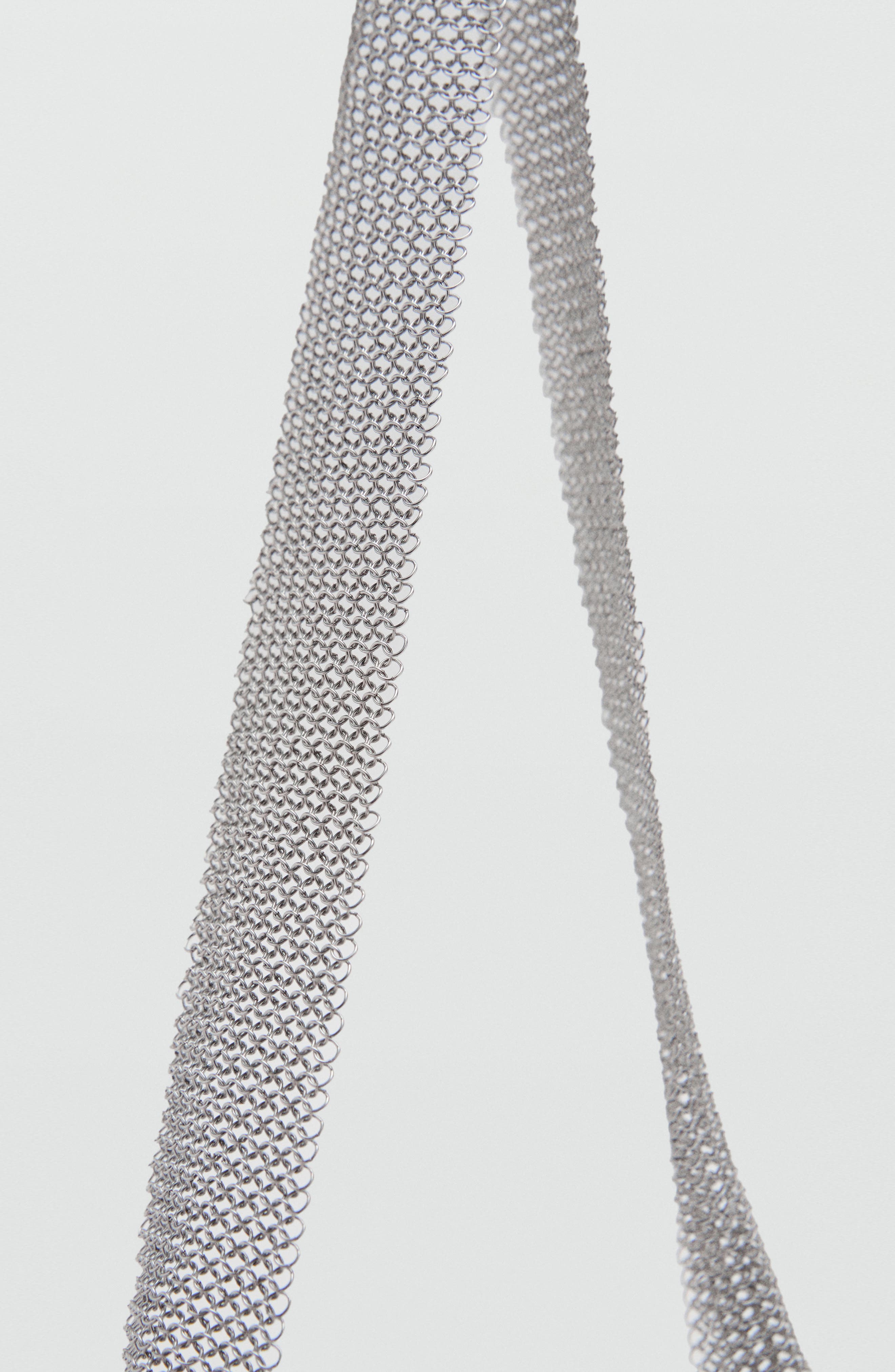 MANGO x Supriya Lele Mesh Shoulder Bag, Alternate, color, Silver