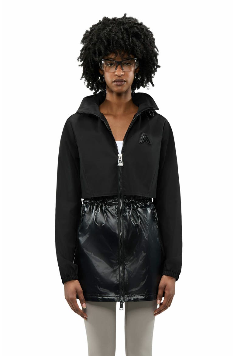 Women's Valmenier Raincoat with Retractable Hood, Alternate, color, Black