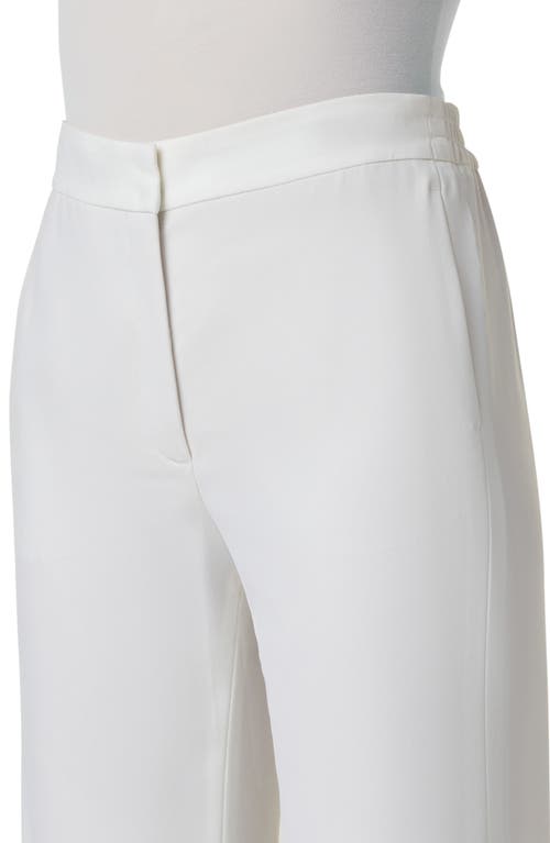 Akris Punto Chiara Wool Tricotine Wide-leg Ankle Pants In Cream