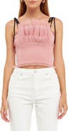 Endless Rose Tulle Crop Tank Top