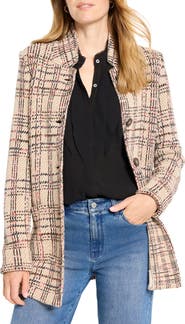 NIC+ZOE Stitchy Plaid Knit Blazer