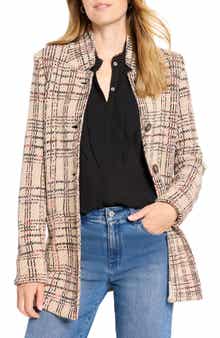 NIC+ZOE Stitchy Plaid Knit Blazer