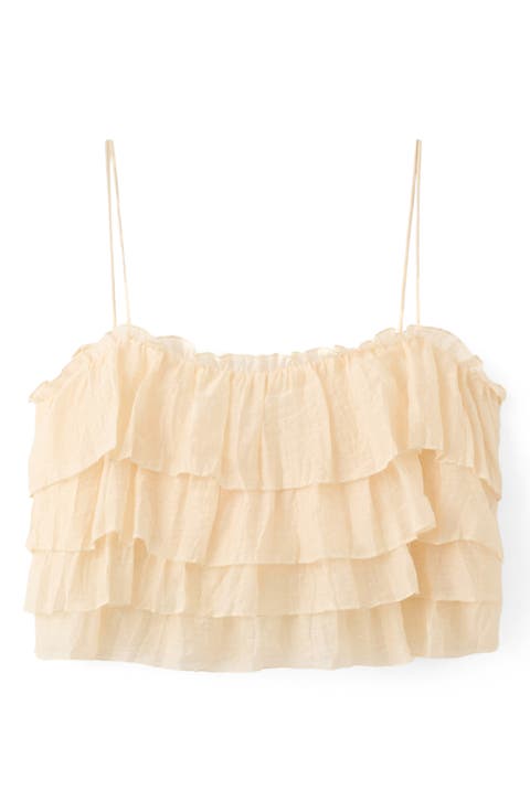 Layered Ruffle Crop Camisole