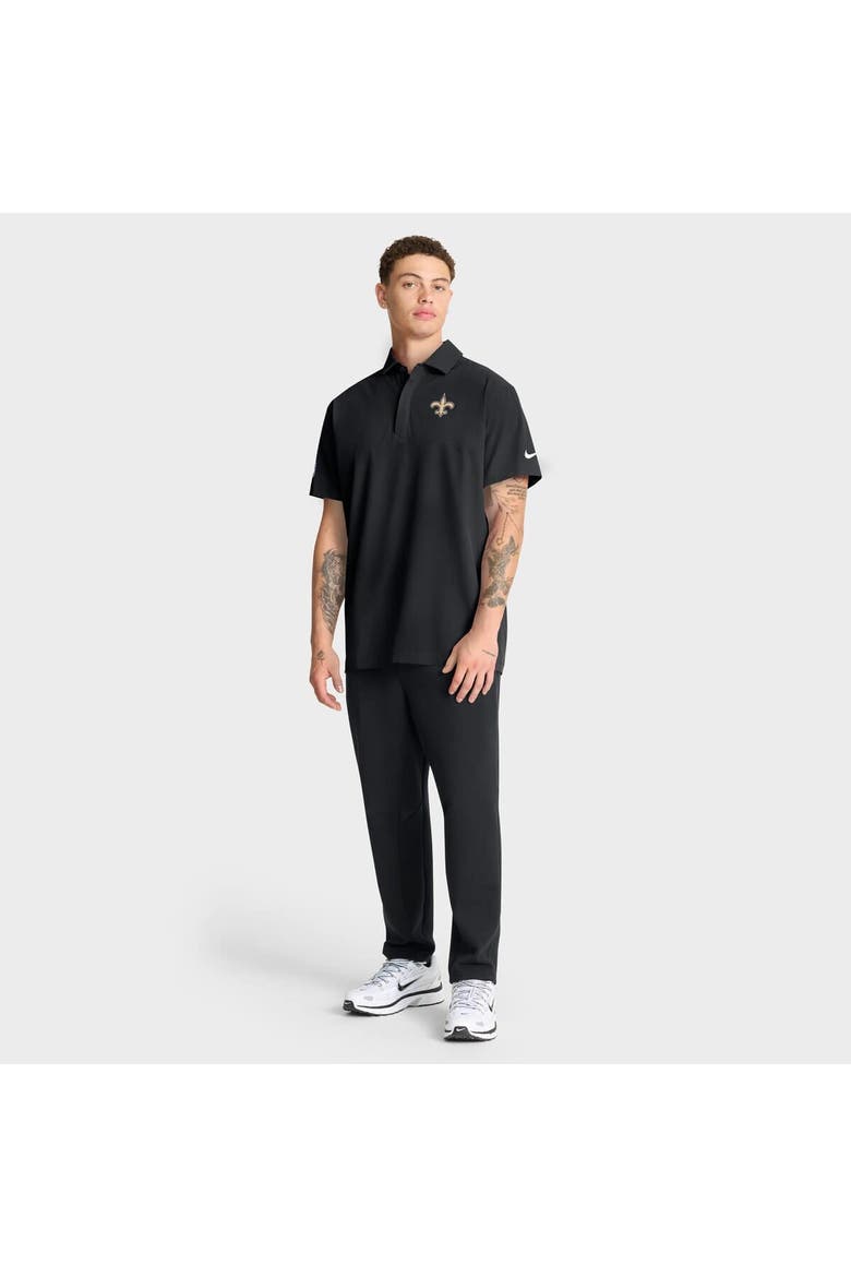 Men's Nike Black New Orleans Saints Sideline City Pride Woven Performance Polo, Alternate, color, Black