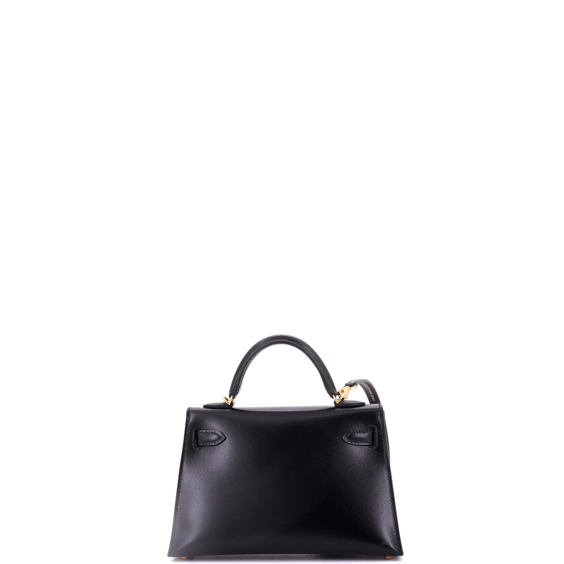Pre-Owned Hermes Kelly Mini II Bag Black Tadelakt with Gold Hardware 20, Alternate, color, 