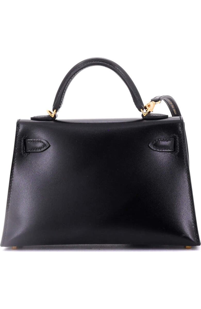 Pre-Owned Hermes Kelly Mini II Bag Black Tadelakt with Gold Hardware 20, Alternate, color, Noir