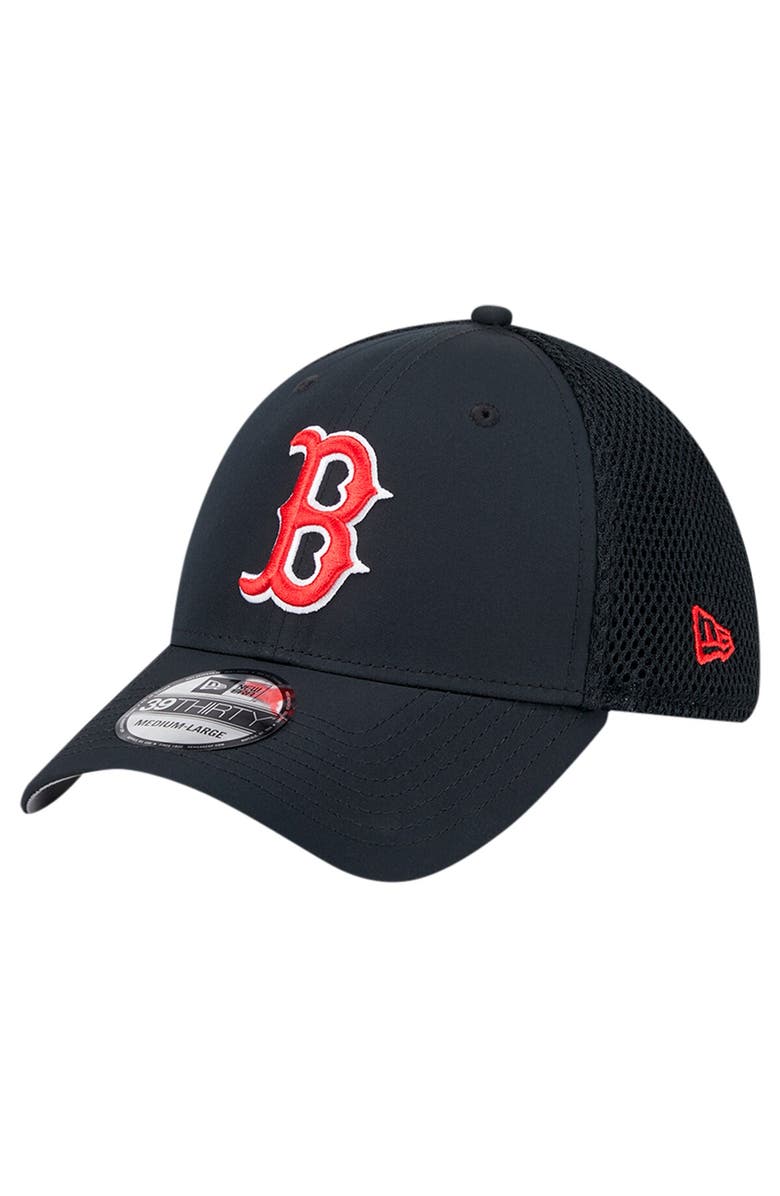 New Era Men's New Era Black Boston Red Sox Team Tone 39THIRTY Flex Hat, Main, color, 