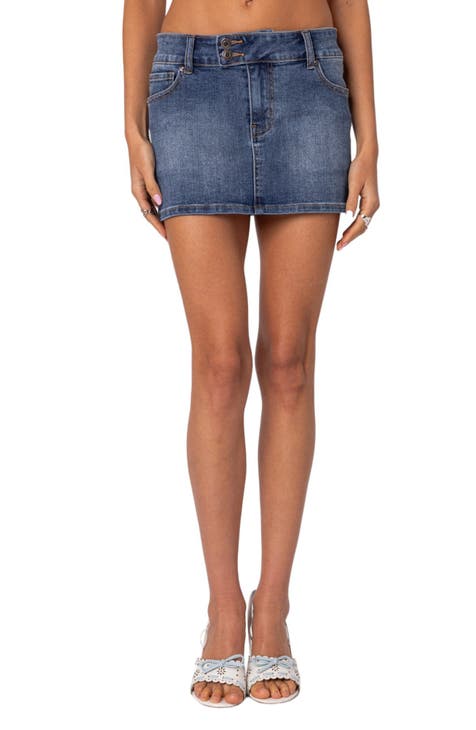 Nordstrom mini jean skirt best sale