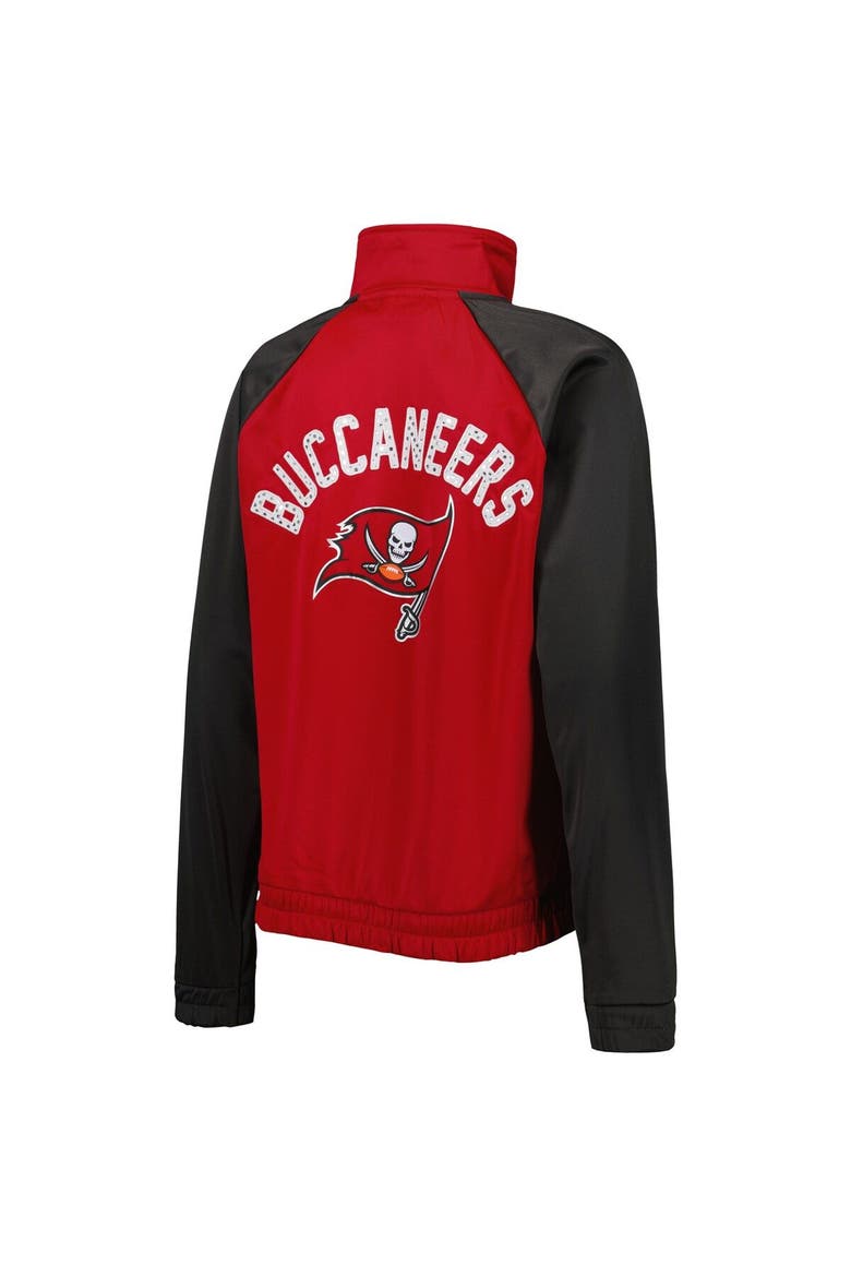 Women's G-III 4Her by Carl Banks Red/Pewter Tampa Bay Buccaneers Confetti Raglan Full-Zip Track Jacket, Alternate, color, Red