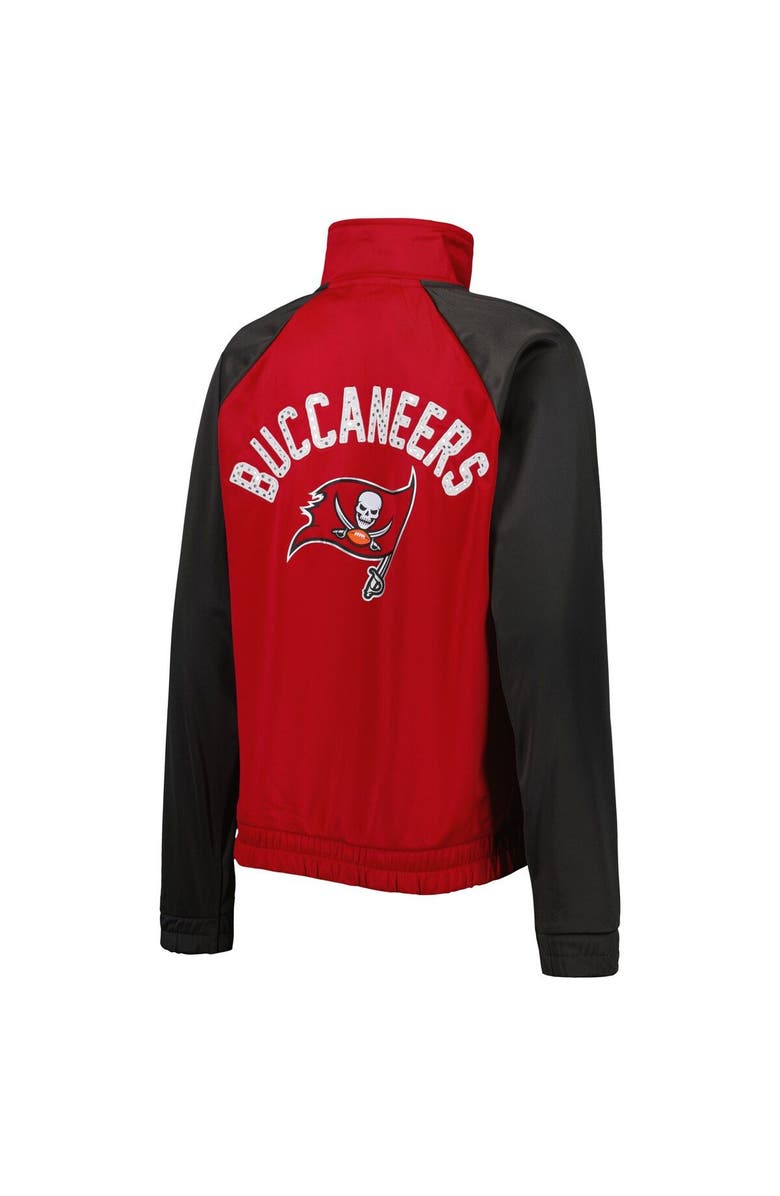 G-III 4HER BY CARL BANKS Women's G-III 4Her by Carl Banks Red/Pewter Tampa Bay Buccaneers Confetti Raglan Full-Zip Track Jacket, Alternate, color, 