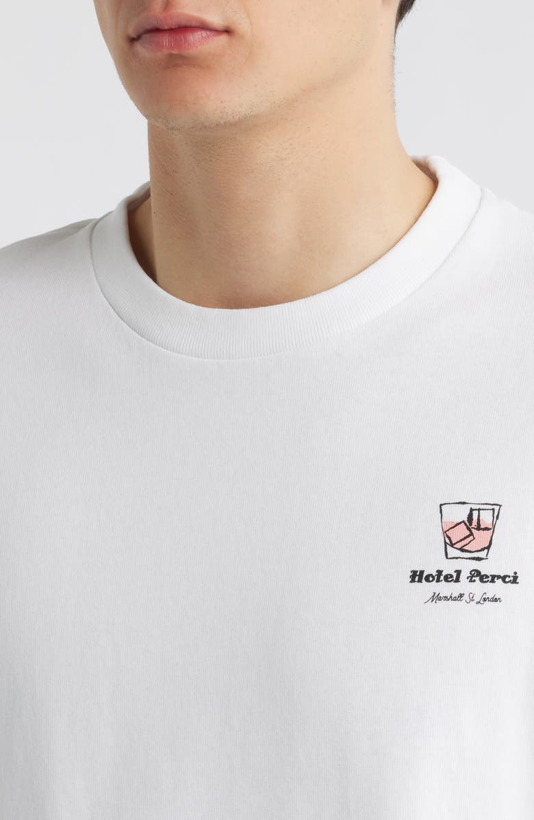 Percival Hotel Bistro Oversize T-Shirt, Alternate, color, White