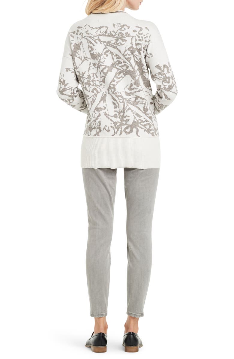 NIC+ZOE Snowbird Jacquard Knit Sweater, Alternate, color,