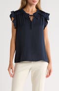 DR2 by Daniel Rainn Ruffle Tie Neck Top