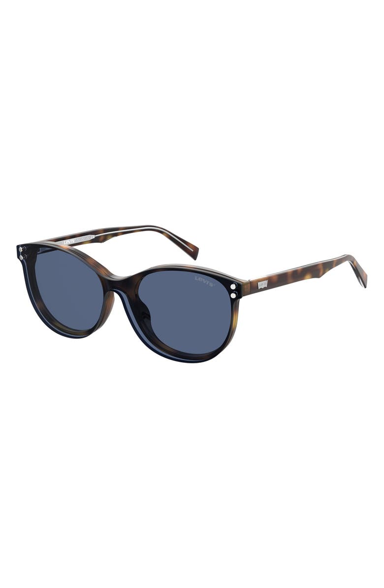 Levi's<sup>®</sup> 53mm Round Sunglasses, Alternate, color, Havana