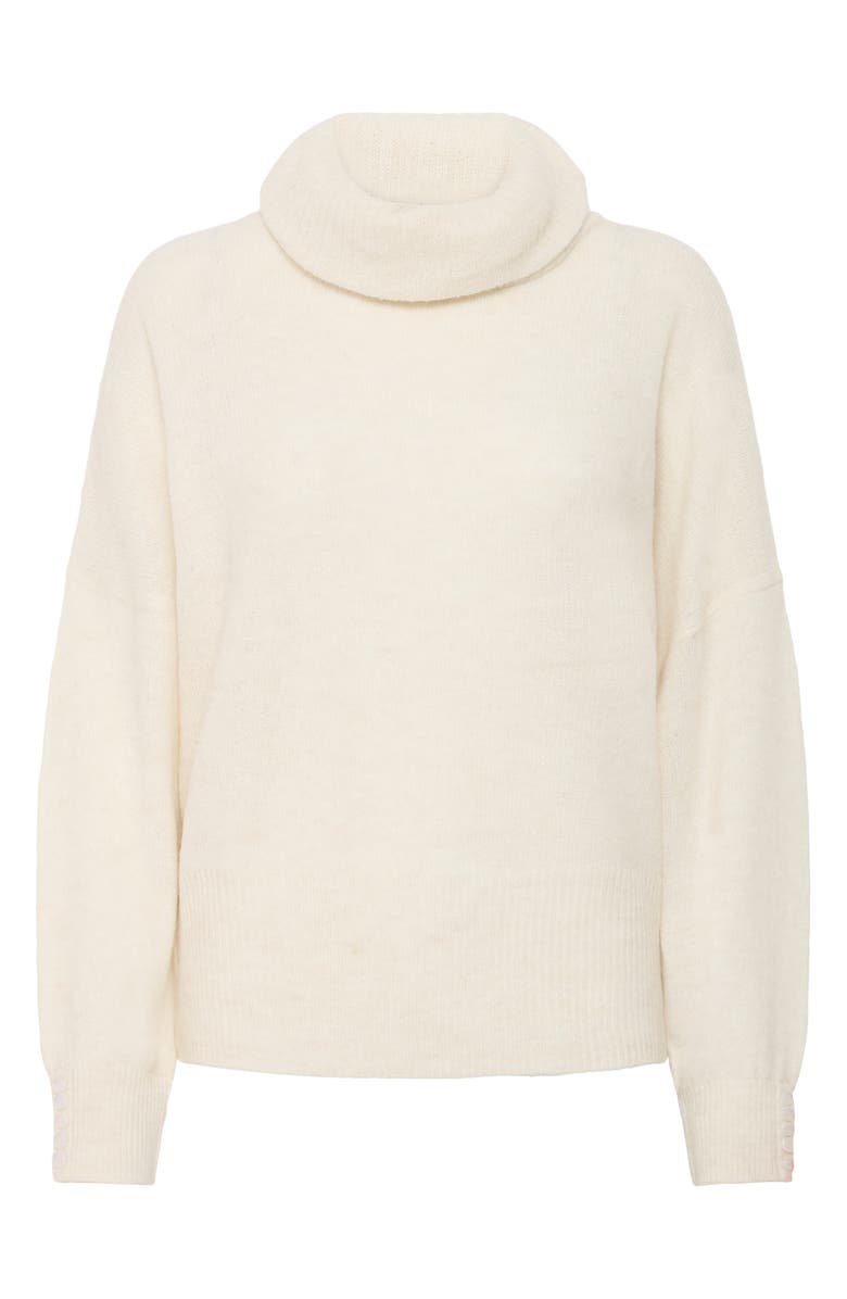 ICHI Knit Turtleneck Sweater, Alternate, color, Cloud Dancer