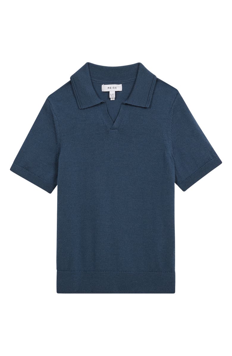 Reiss Kids' Duchie Sr. Johnny Collar Wool Polo, Main, color, Dove Blue