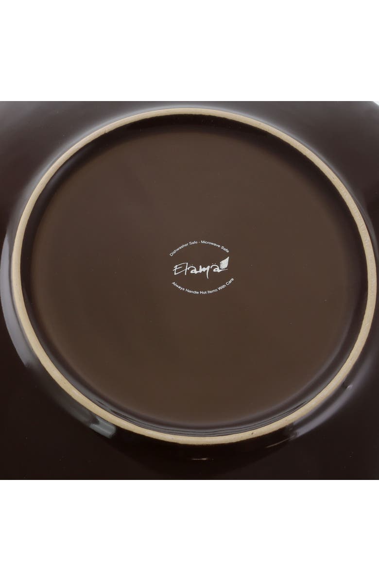 Elama Clay Heart 16 Piece Luxurious Stoneware Dinnerware with Complete Setting for 4, 16pc, Alternate, color, Blue