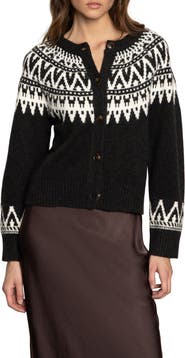 Sanctuary Fair Isle Crewneck Cardigan