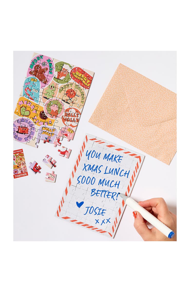 Journey of Something Happy Holiday Greeting Card Jigsaw Puzzle, 6.9 x 5 Inches, Alternate, color, Multicolored