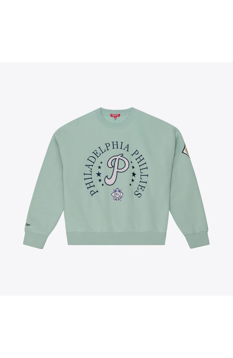 Mitchell & Ness Women's Mitchell & Ness  Green Philadelphia Phillies Yacht Rock Sweatshirt, Alternate, color, Green