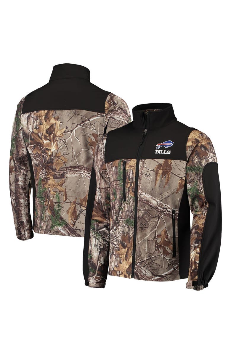 DUNBROOKE Men's Dunbrooke Realtree Camo/Black Buffalo Bills Circle Hunter Softshell Full-Zip Jacket, Main, color, 