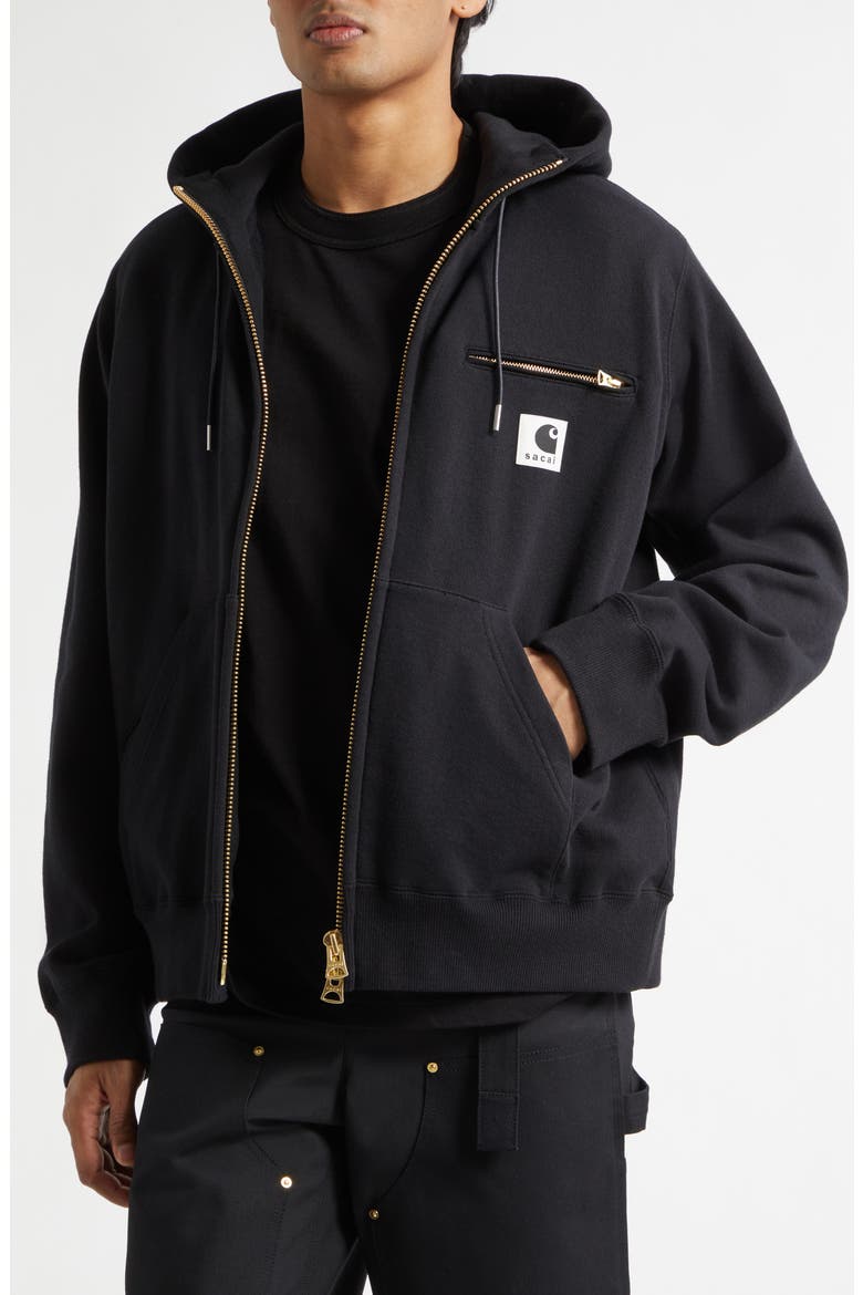 Carhartt WIP Cotton Jersey Full Zip Hoodie (Men) | Nordstrom