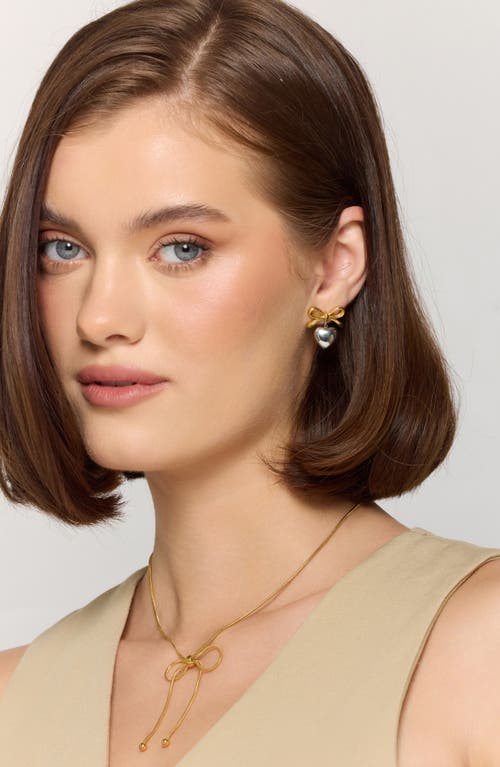 Macrae & Co . Mini Heart Earrings In Gold