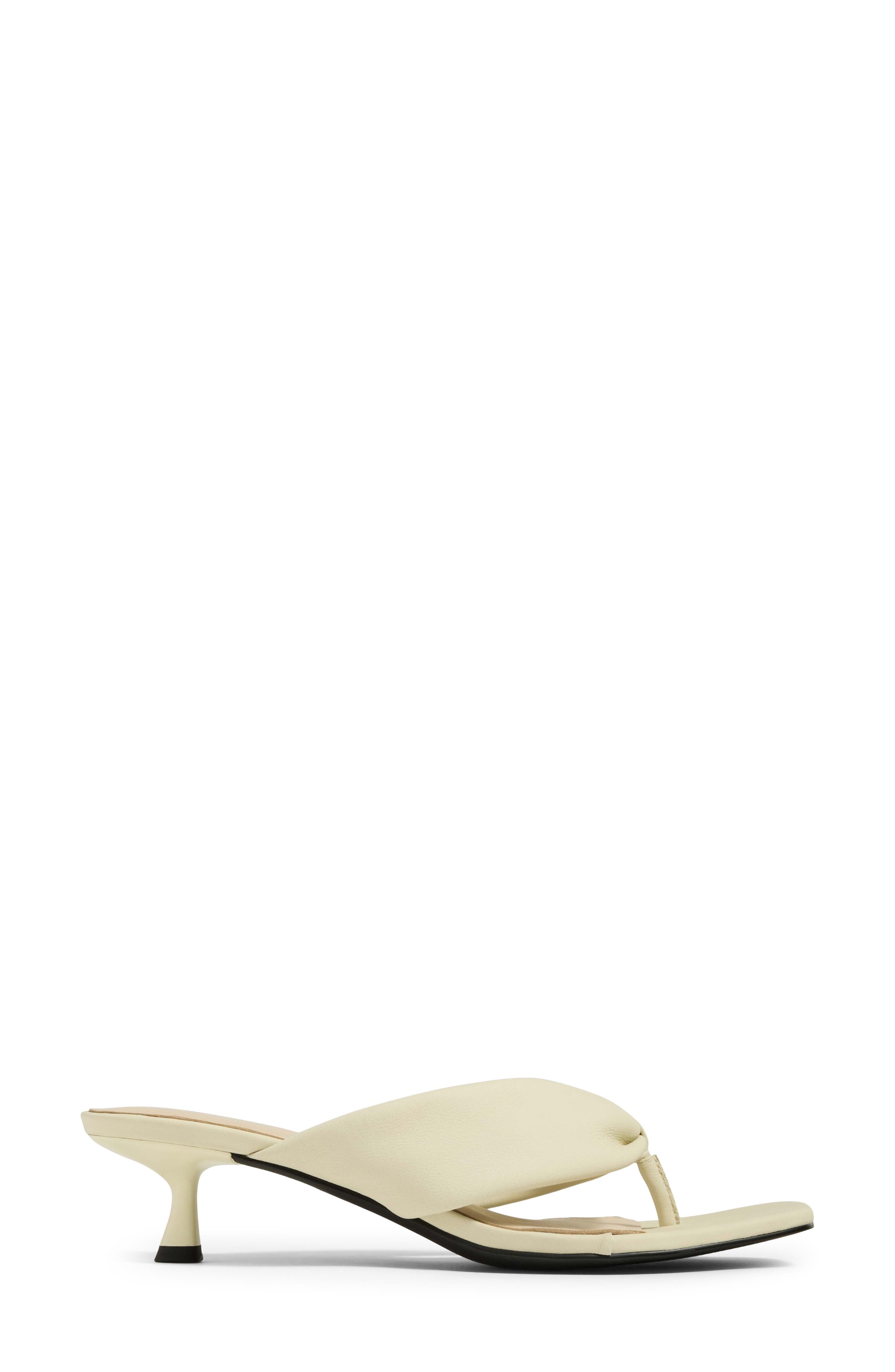 Eva Thong Kitten Heel Sandal, Alternate, color, CREAM