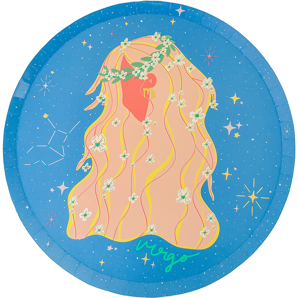 Jollity & Co Zodiac Themed Dinner Plates In Virgo