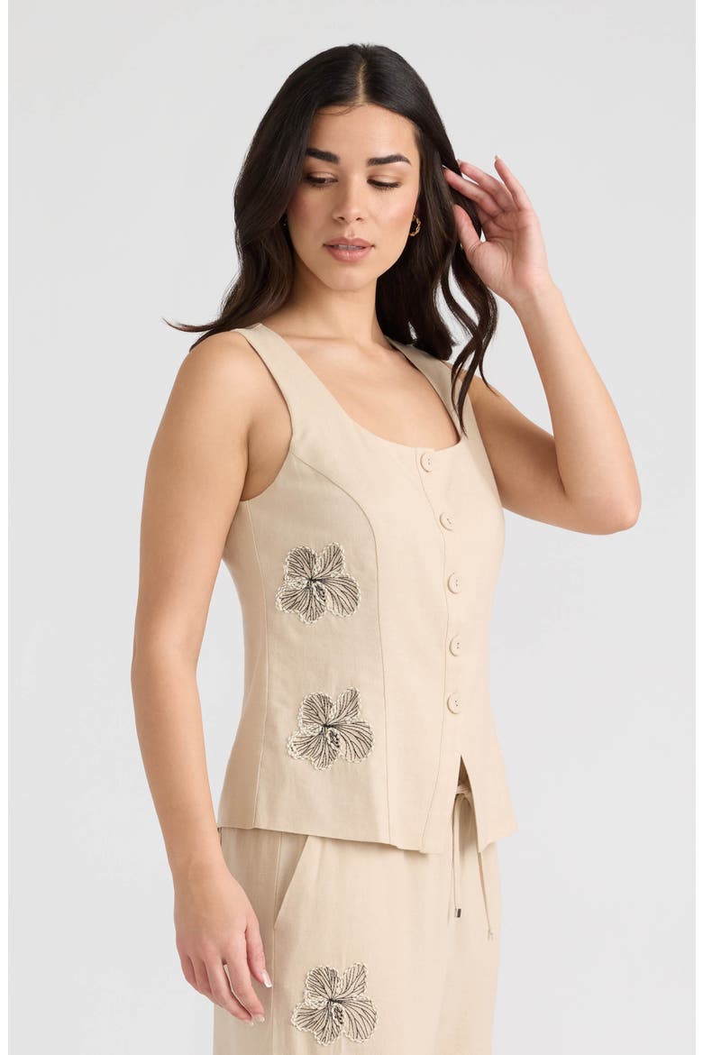 Embroidered Vest, Alternate, color, NATURAL