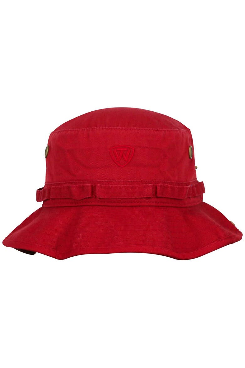 Men's Top of the World Cardinal Oklahoma Sooners Angler Washed Bucket Hat, Alternate, color, Cardinal
