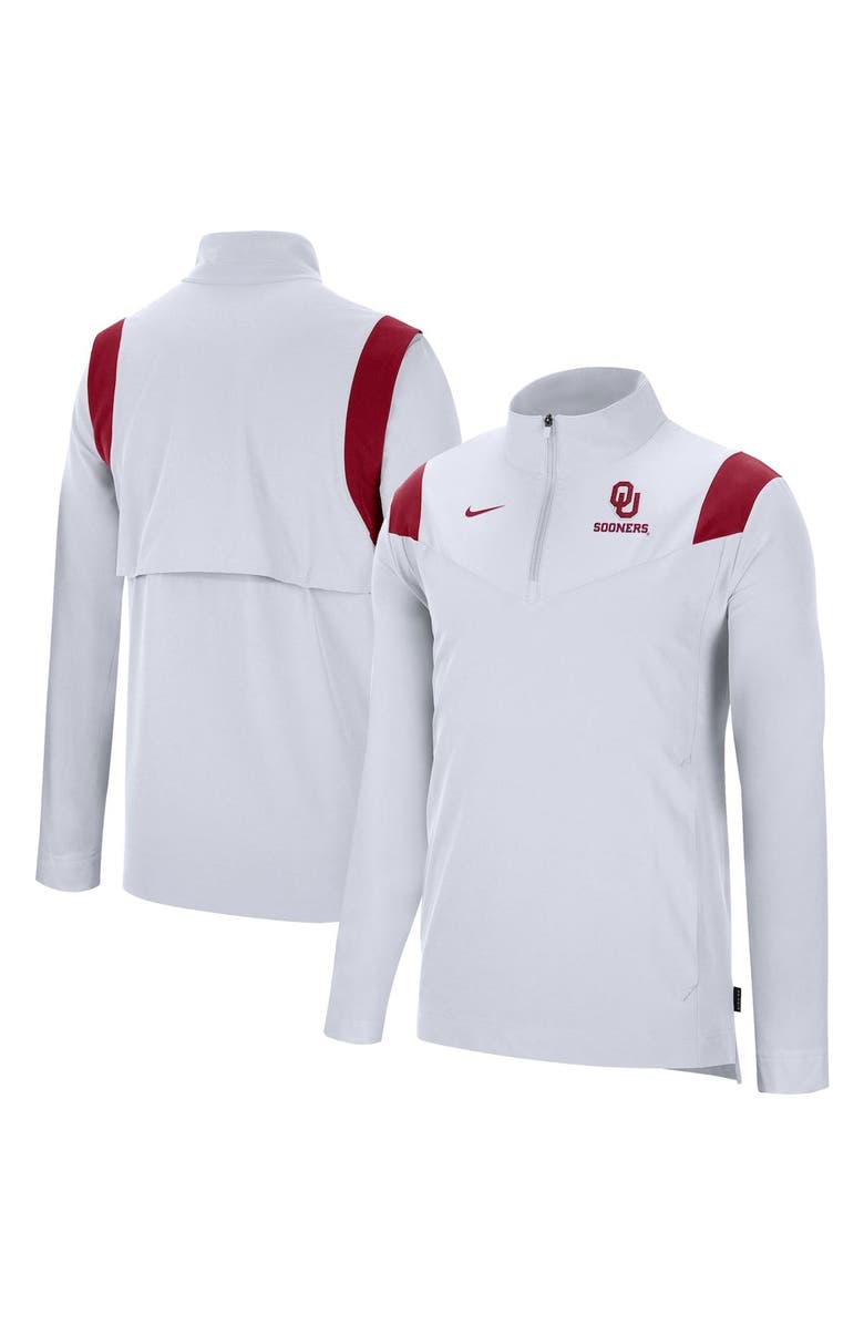 Nike Men's Nike White Oklahoma Sooners Coach Quarter-Zip Top, Main, color, White