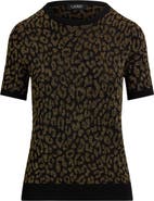 Lauren Ralph Lauren Metallic Leopard Jaquard Sweater